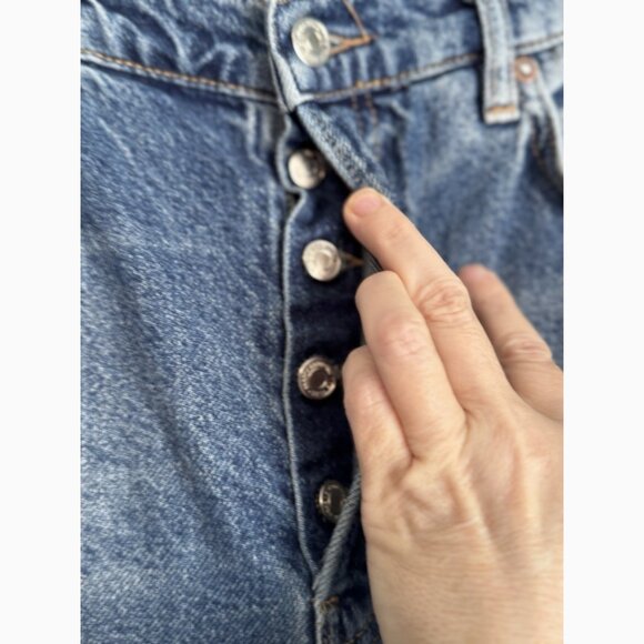 We The Free FP Patchwork Jeans Women’s 29 High Rise Corduroy Trim Boho Western - Picture 8 of 15